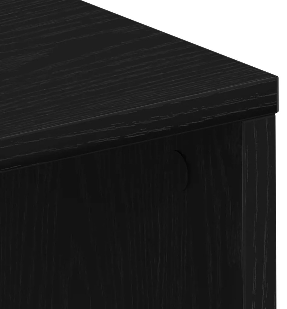 Íróasztal Fekete Tölgy 102,5x35x75 cm Műszaki Fa