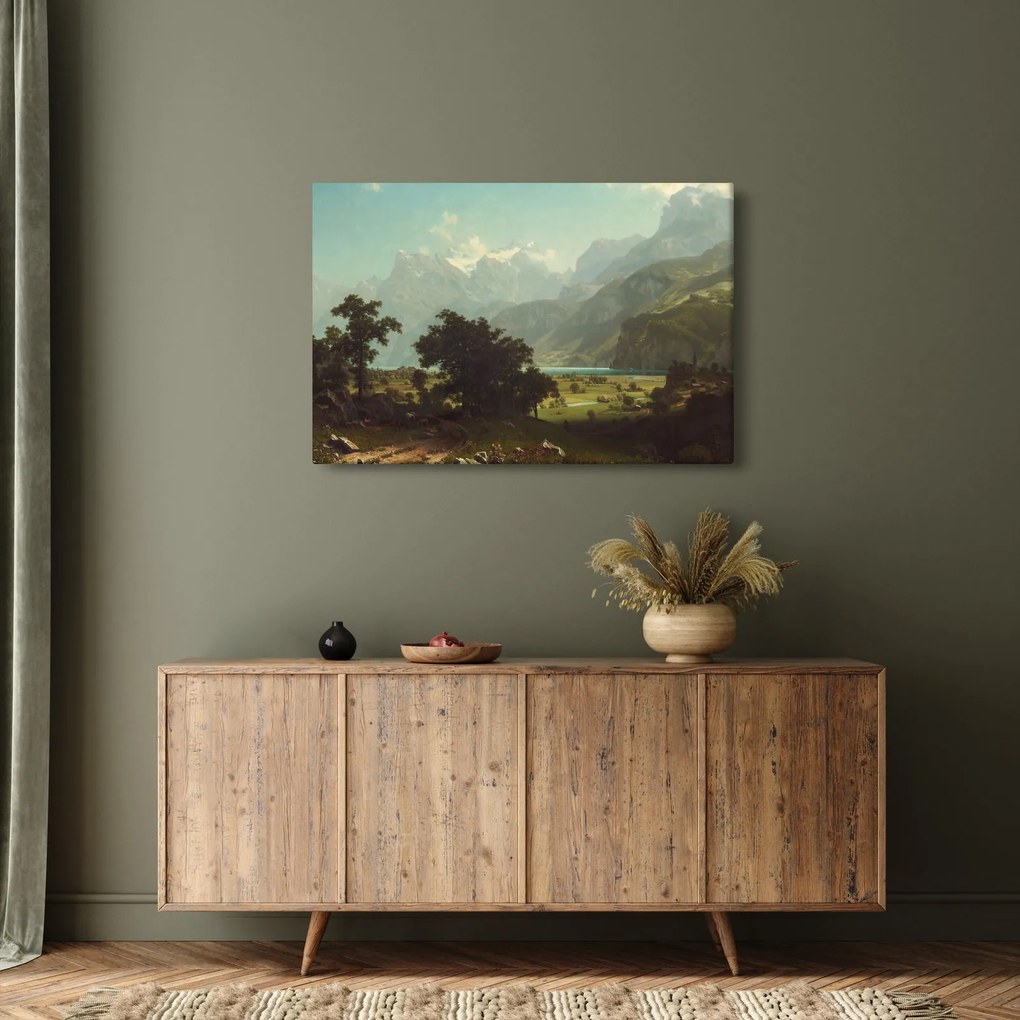 Kép - Albert Bierstadt, Lake Lucerne, reprodukciók (90x60 cm)