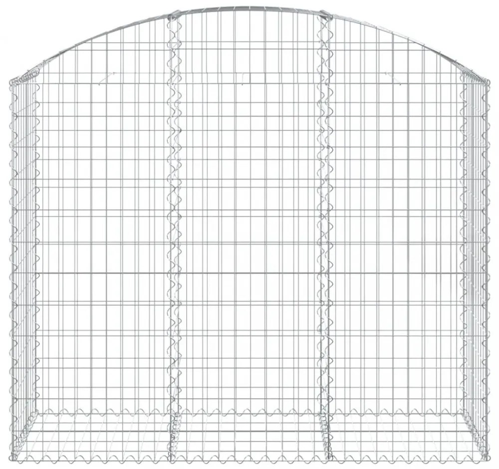 íves horganyzott vas gabion kosár 150x50x120/140 cm