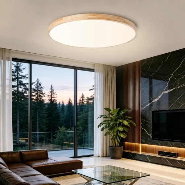 BRILAGI -LED dimmelhető lámpatest WOODLINE LED/128W/230V 3000-6000K tölgy átm. 100 cm+távirányító