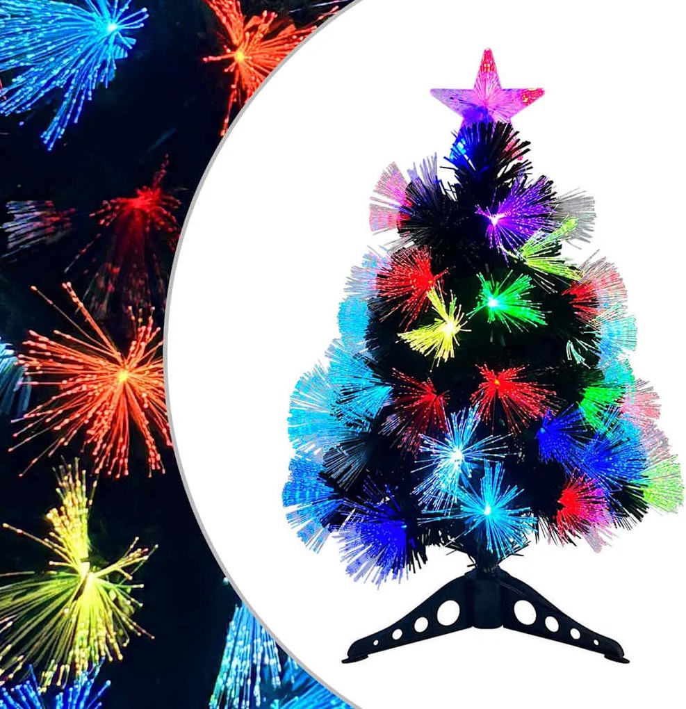 vidaXL Mű karácsonyfa 50 LED-del állvánnyal Zöld 64 cm PVC