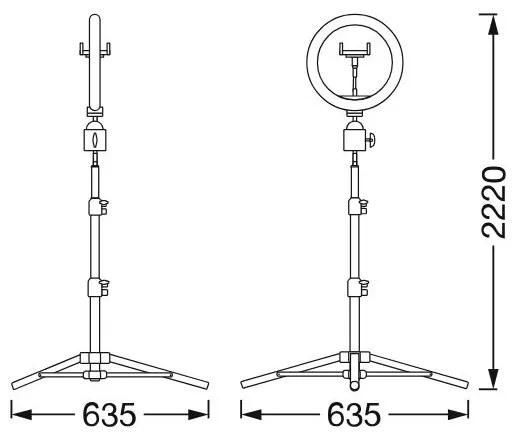 Ledvance - LED Dimmelhető fényerejű lámpa állvánnyal és tartóval vlogozáshoz LED/6W/USB