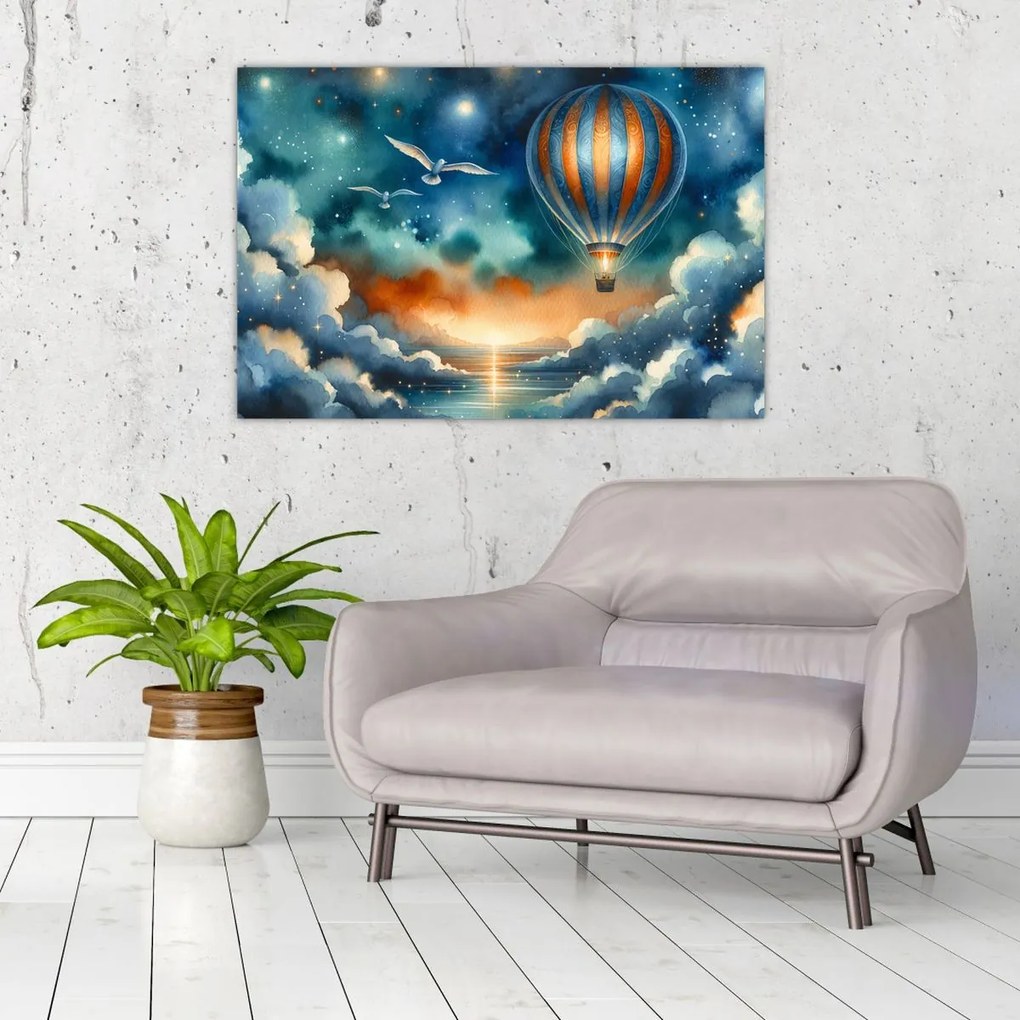 Kép - Repülés az éjjeli ég alatt (90x60 cm)