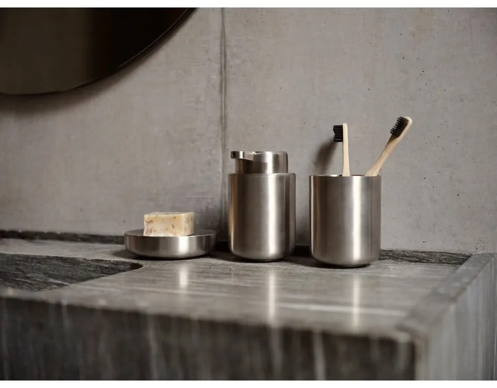 Matt ezüstszínű rozsdamentes acél szappantartó Ume – Zone