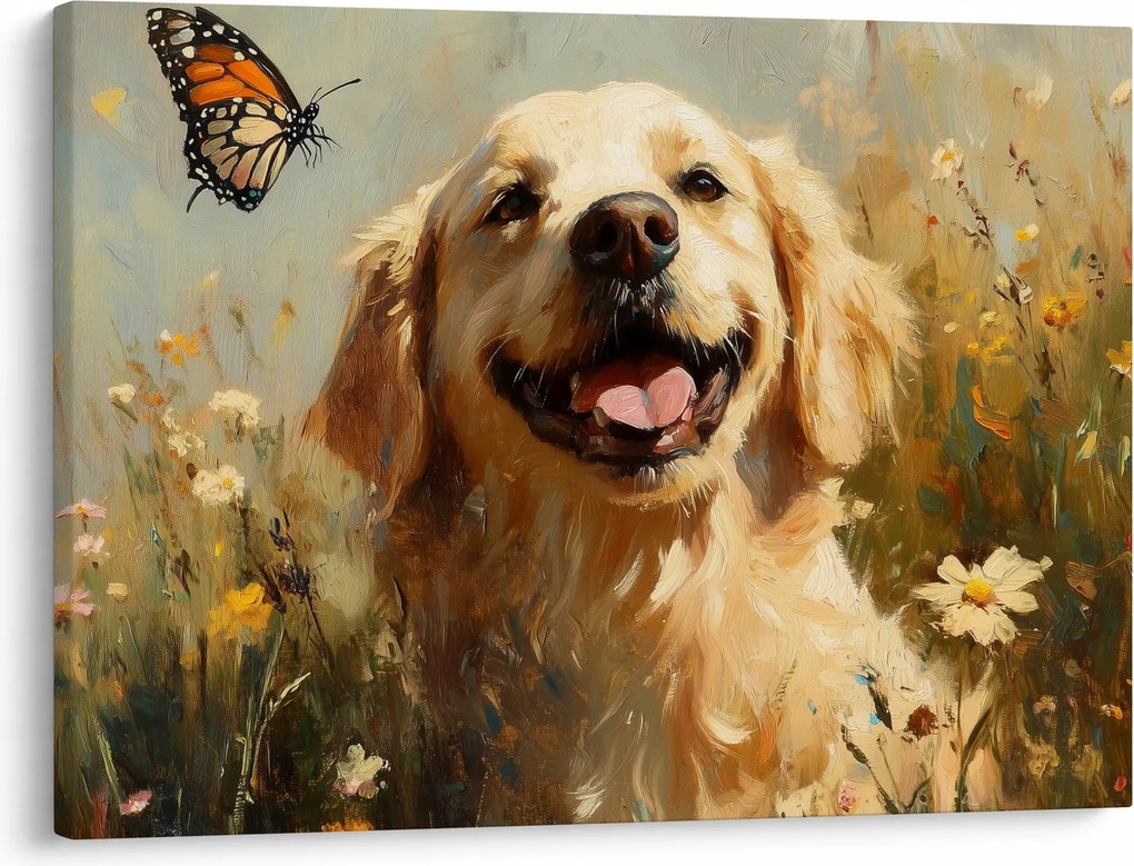 Kép - Boldog kutyus (70x50 cm)
