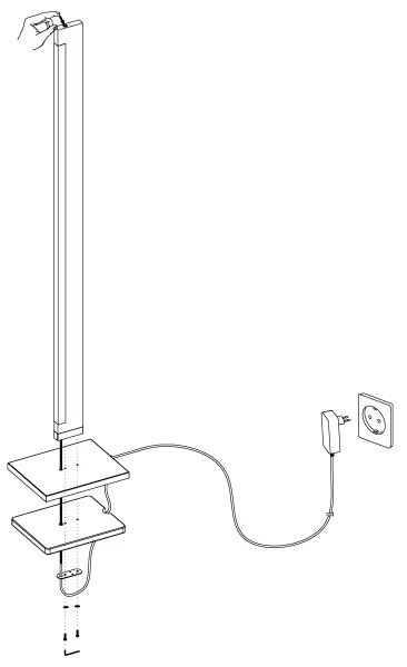 Eglo 99296 - LED Dimmelhető állólámpa CAMACHO LED/22W/230V