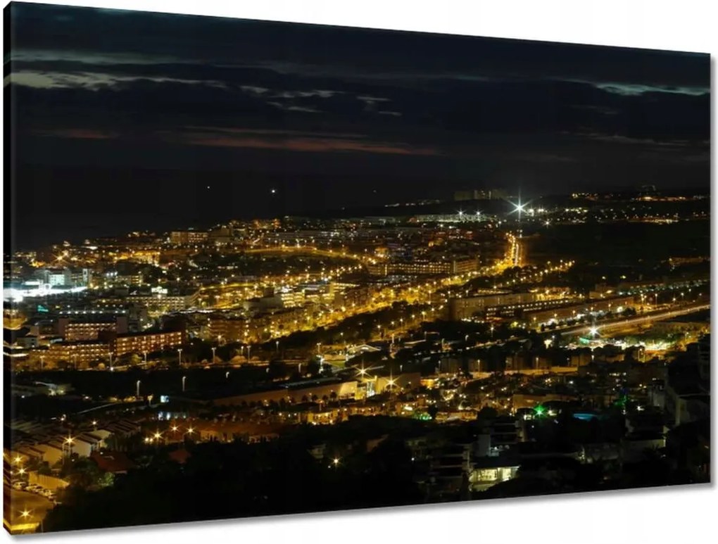 Vászonkép 90x60 Tájkép éjszakai felvételen