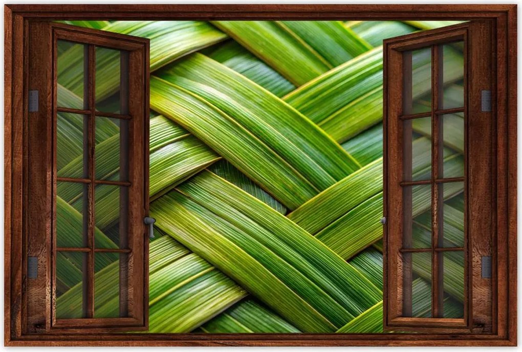 Poszterek 120x80 Zöld fonott Zöld rattan fonott lemez