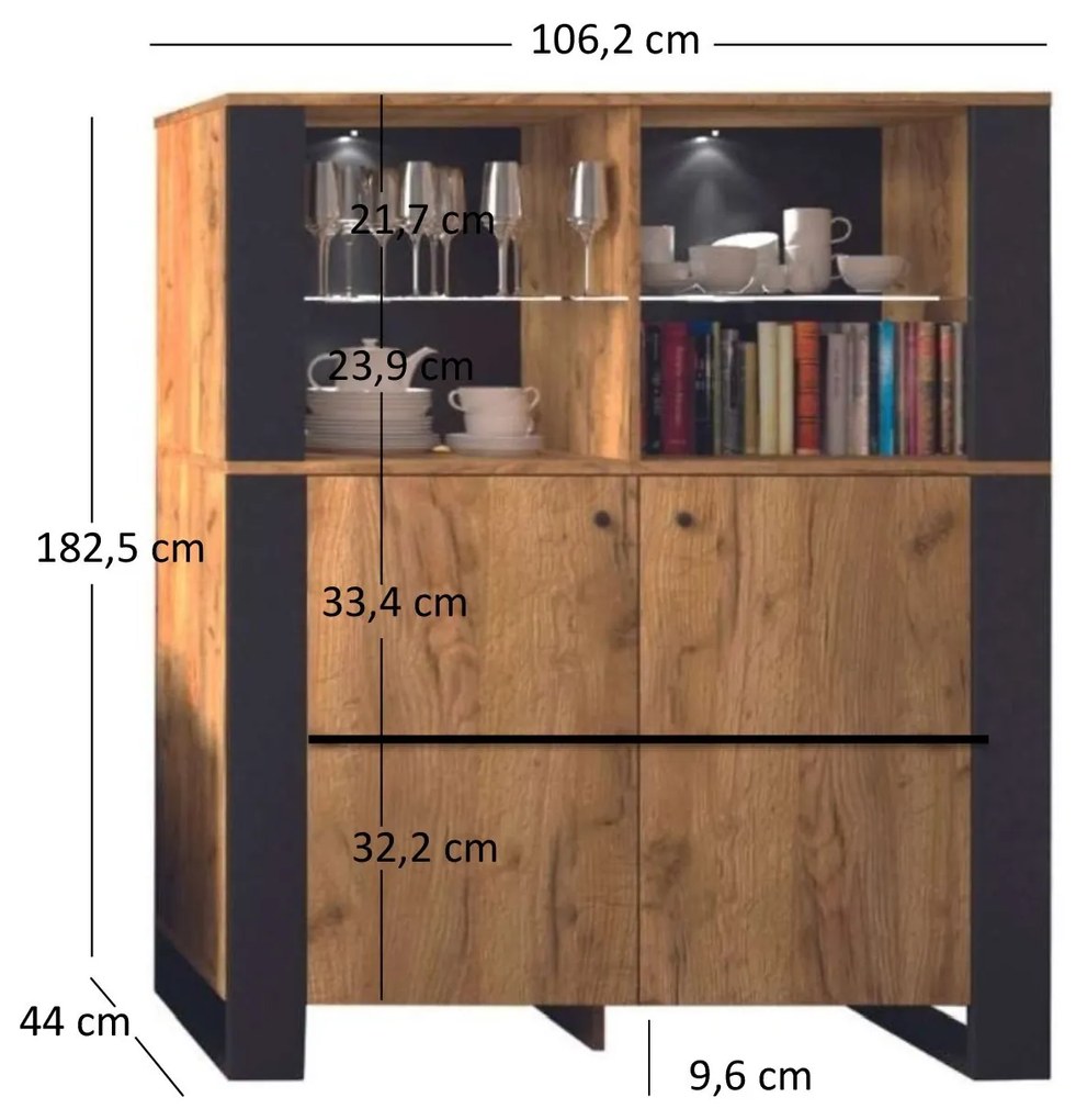 Regál Wayne (arany craft tölgy). 1053385