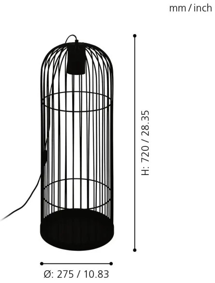 Eglo 43389 - LED Állólámpa LATCHELY 1xGU10/4,6W/230V