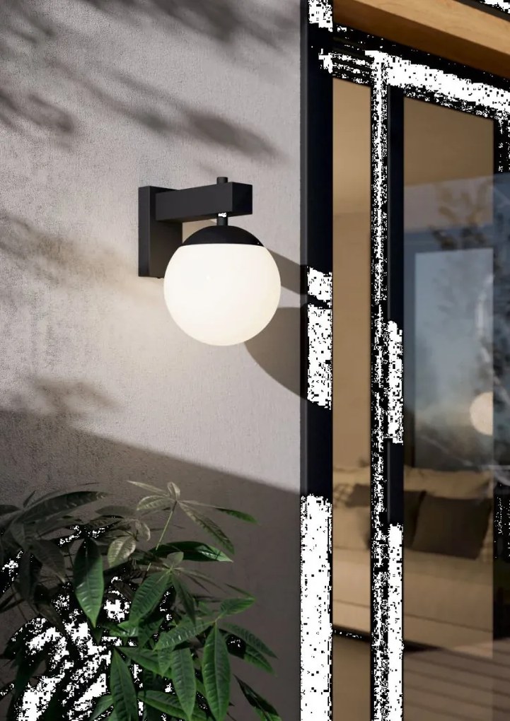 EGLO 900669 BUFALATA Modern Kültéri Fali Lámpa Fehér, Fekete E27 IP44