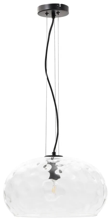 Fekete függőlámpa üveg búrával ø 40 cm Balma – Kave Home