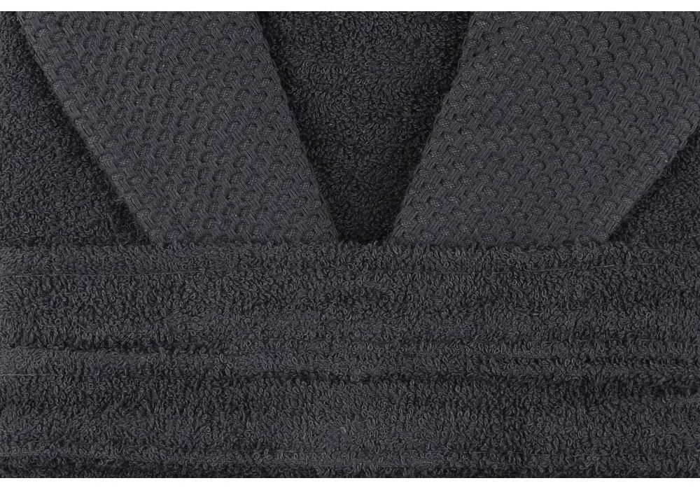 Antracitszürke pamut fürdőköpeny M Cappa – Foutastic