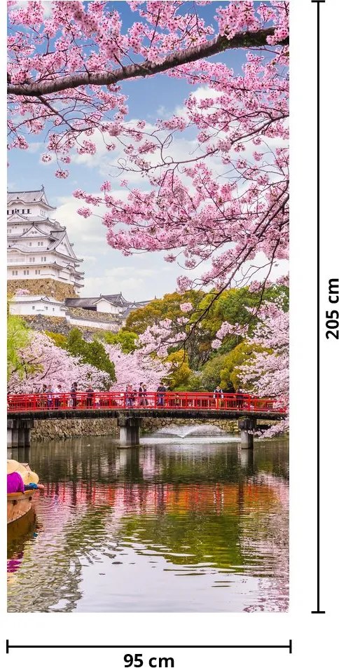 Fotótapéta ajtóra - Japán cseresznye (95x205cm)