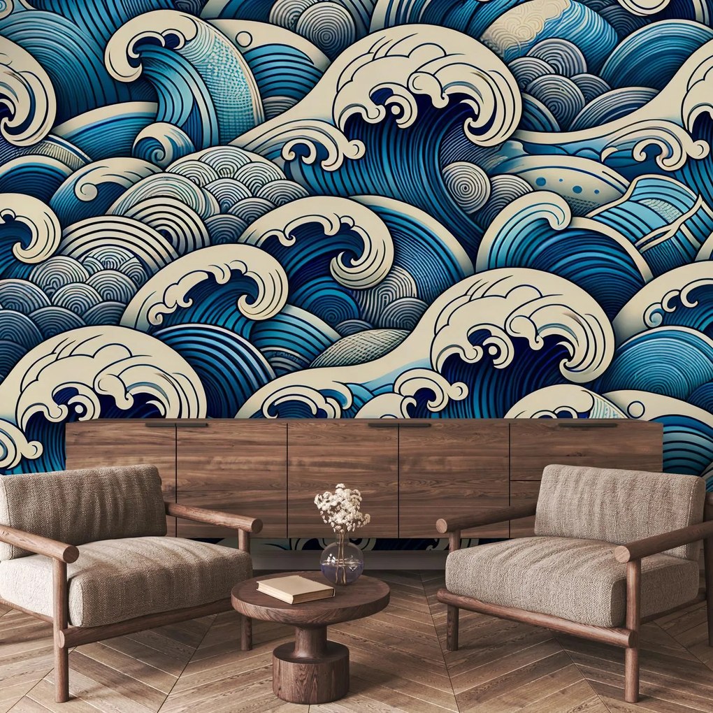 Fotótapéta - Kék hullámok (147x102 cm)