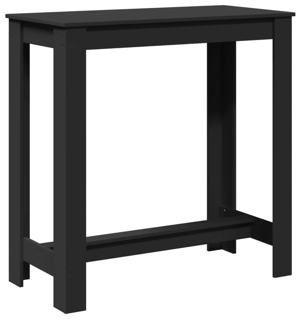 fekete szerelt fa bárasztal 102 x 50 x 103,5 cm