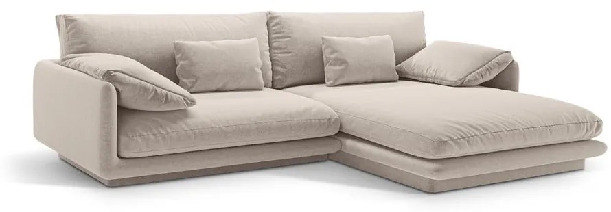 Bézs sarokkanapé (jobb oldali) Torino – Micadoni Home