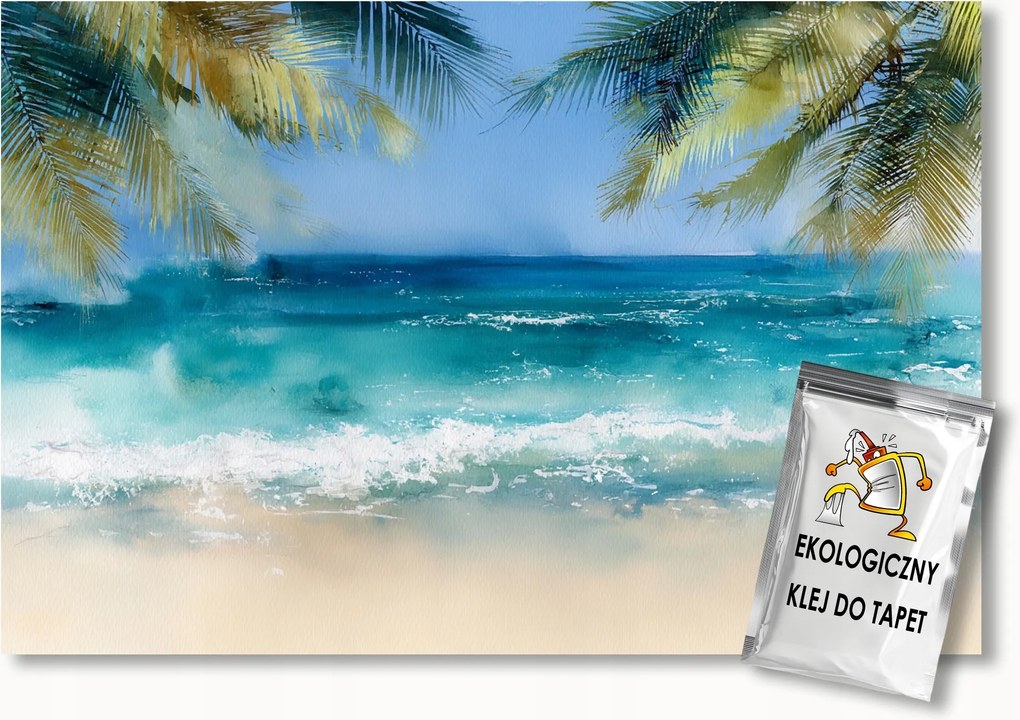 Fotótapéta Flizelina Egzotikus Trópusi Tengerpart Óceán Pálmafák 300x210 ragasztó