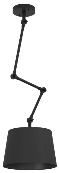 Eglo 390112 - Csillár rúdon PISTUNIO 1xE27/40W/230V fekete