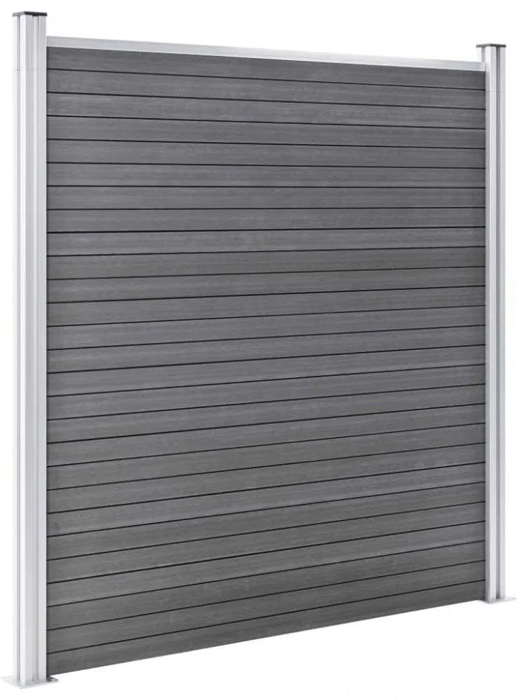 vidaXL szürke WPC kerítéspanel 526 x 186 cm