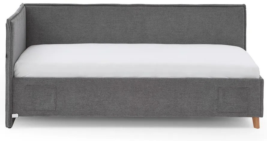 Szürke kárpitozott sarok gyerekágy ágyrács nélkül 90x200 cm Fun – Meise Möbel