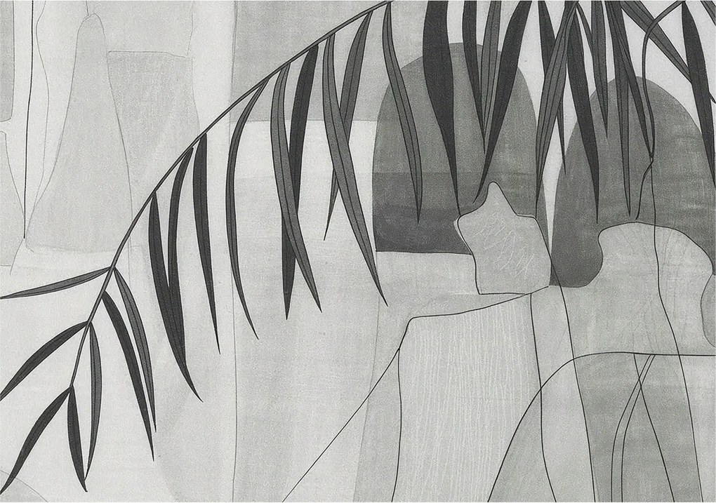 Fotótapéta Flizelin az Otthon szobájába 3D Absztrakt pálma 312x219 Ragasztó