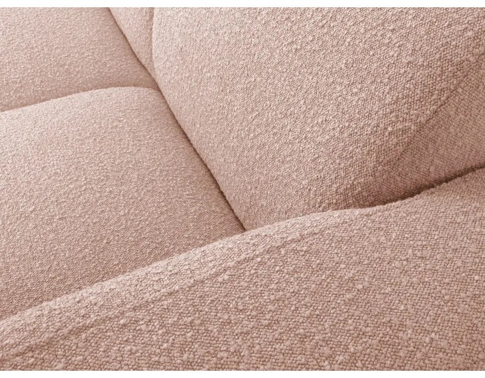 Rózsaszín buklé sarokkanapé (jobb oldali) Molino – Micadoni Home