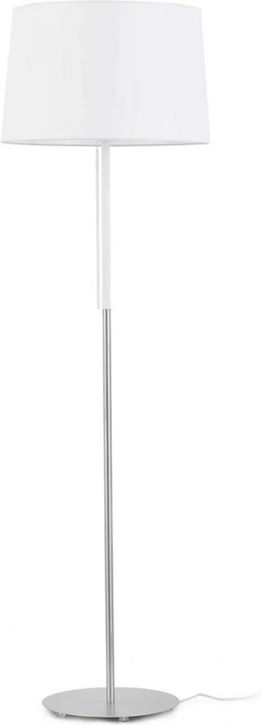 Faro Volta állólámpa, fehér, matt acél, textil ernyő, E27, 15 W, Ip