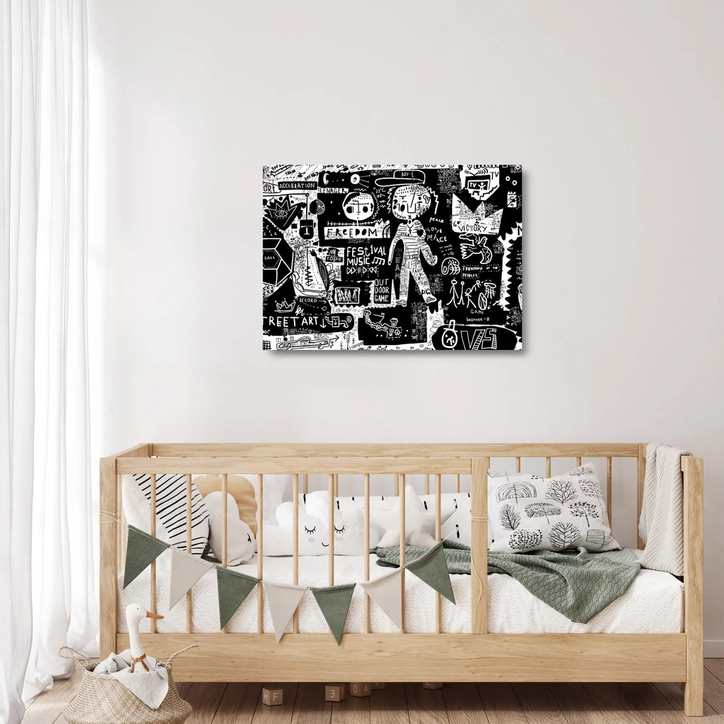 Üveg kép - Graffiti (70x50 cm)
