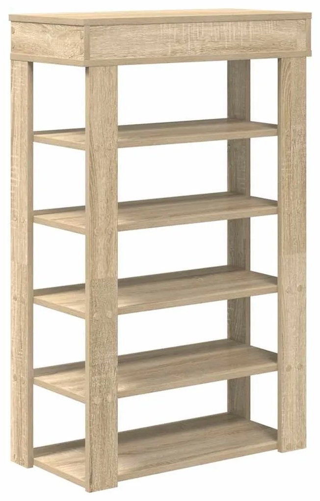sonoma tölgy színű szerelt fa cipőtartó 60x30x98 cm