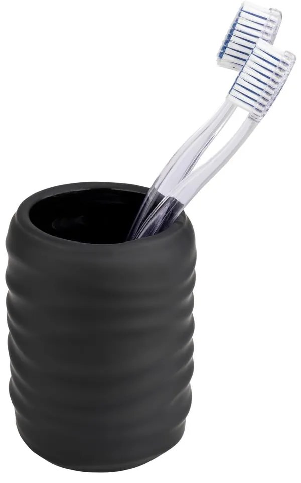 Fekete kerámia fogkefetartó pohár Illana – Wenko