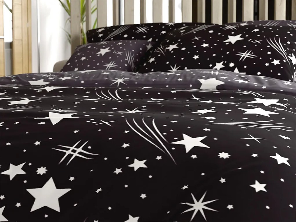 Mikroszálas ágyneműhuzat NIGHT SKY fekete-szürke Ágyneműhuzat mérete: 70 x 90 cm | 140 x 200 cm