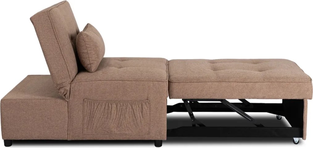 Dönthető, alvófunkciós fotel iberis 80 cm barna, fotel