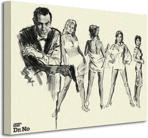Vászonkép James Bond (Dr. No - Sketch) 40x30cm WDC92220