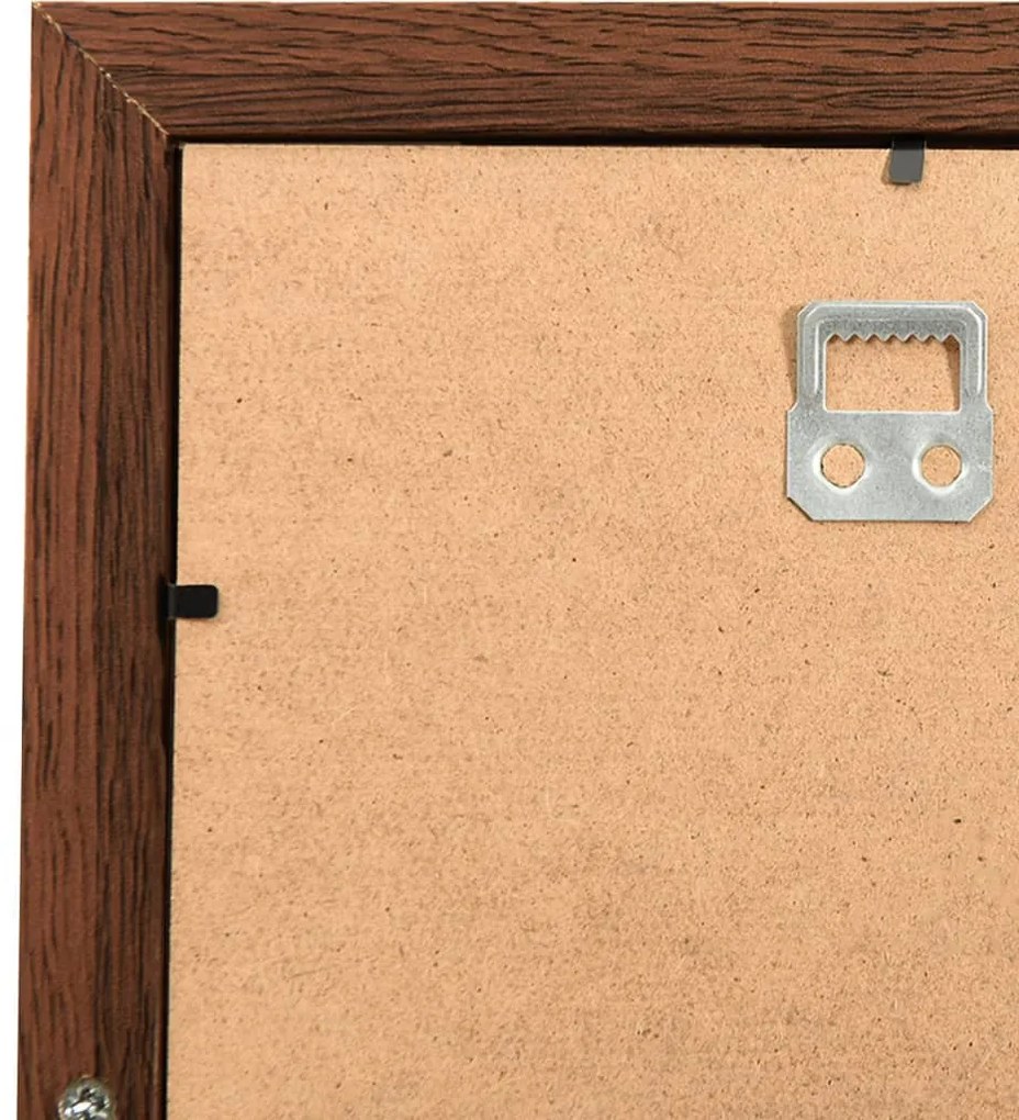 sötétbarna MDF fényképkeretszett 10 db 13 x 18 cm-es képhez