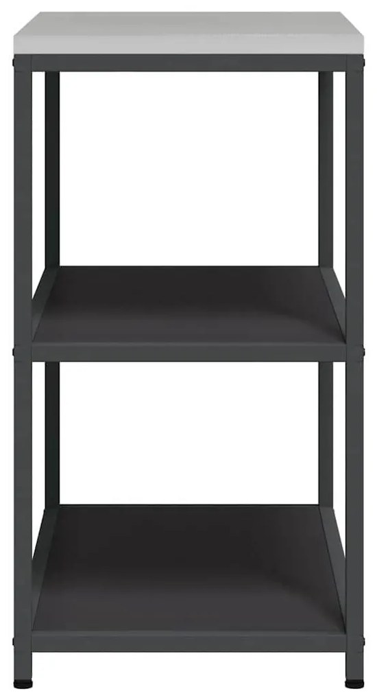 Konyhai tárolópolc polcokkal tárolóval Fekete Acél