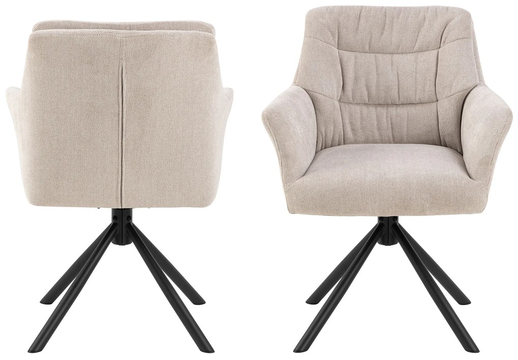 MAZZONI EXPORT ARTHUR Beige (Caso 3 szövet) - MODERN KÁRPITOZOTT FORGÓSZÉK NAPPALIBA/ÉTKEZŐBE/LOFT IRODÁBA