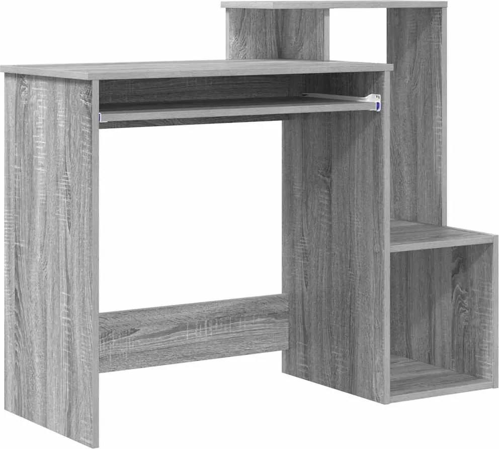 vidaXL Asztal fiókkal Szürke Sonoma 106 x 41 x 88.5 cm Faanyag