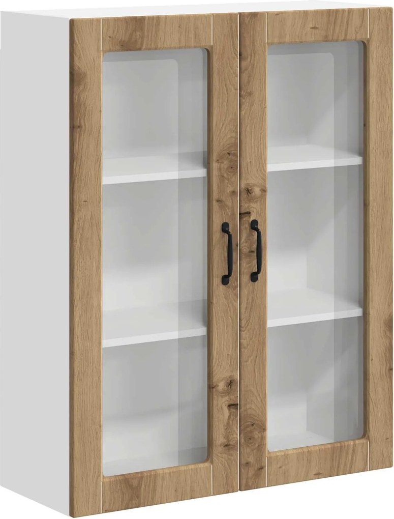 vidaXL Fali konyhaszekrény Artisan tölgy 80 x 31 x 100 cm Faanyag