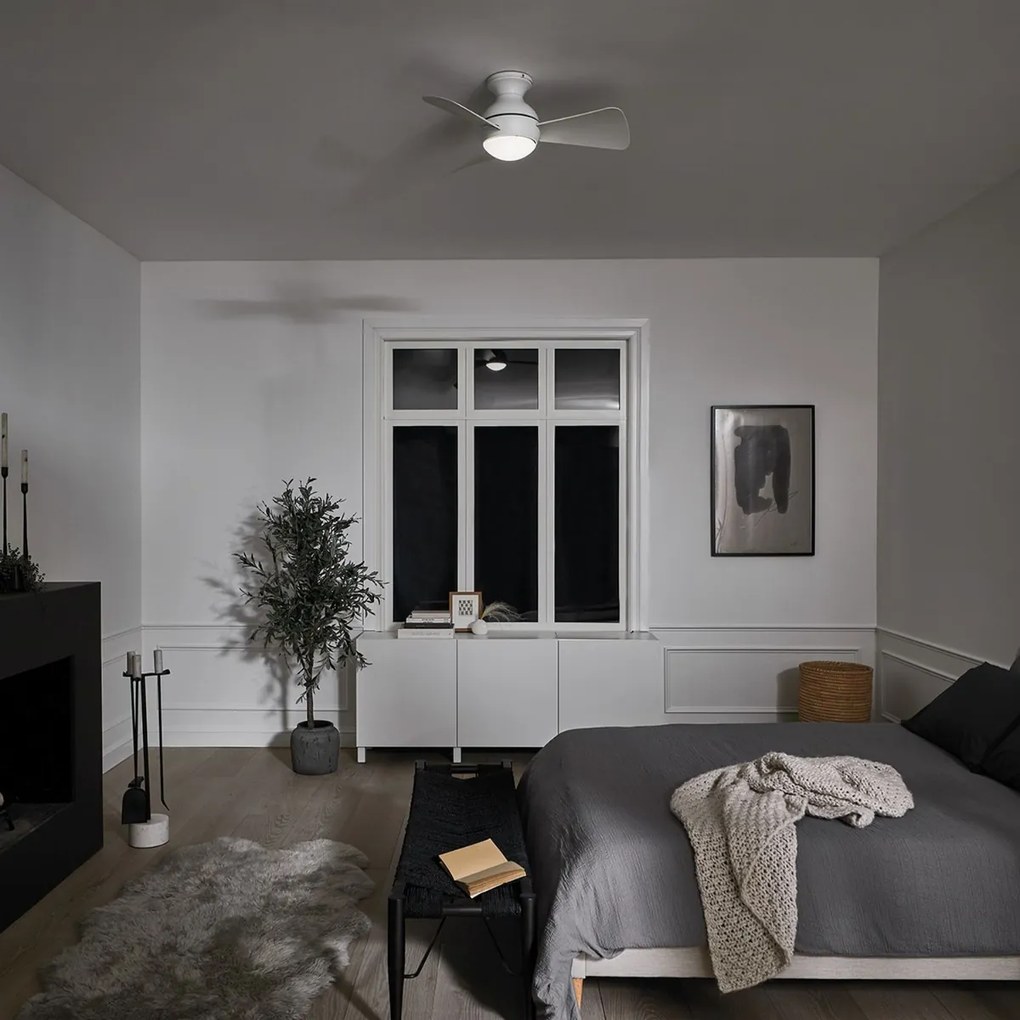 Kichler modern mennyezeti ventilátor sola matt fehér elsklf-sola-34-wht