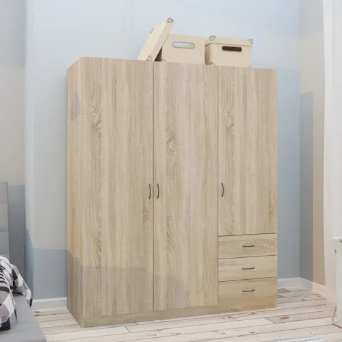 GAYA Gardróbszekrény Tölgy Színben 146 cm.