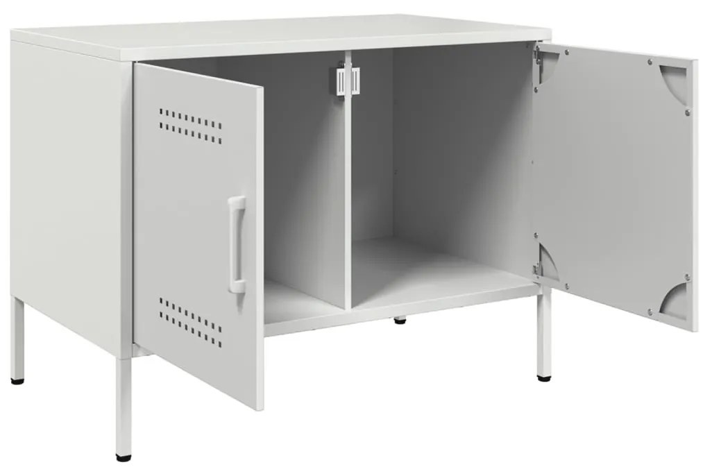 fehér acél TV-szekrény 68 x 39 x 50,5 cm