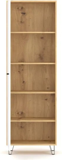 Szekrény artisan tölgy/matt fehér színkombinációban BILBAO BL17