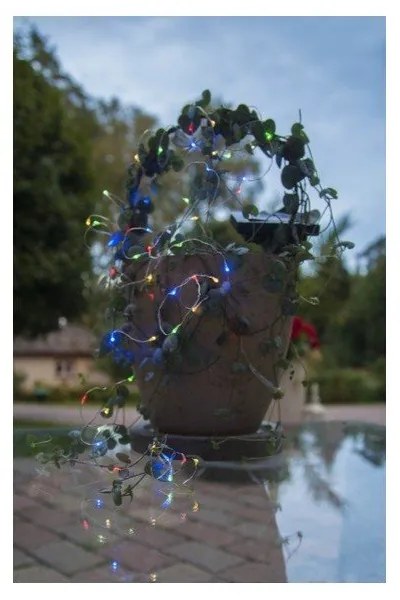 Dew Drop kültéri napelemes LED fényfüzér színes diódákkal, hosszúság 5 m - Star Trading