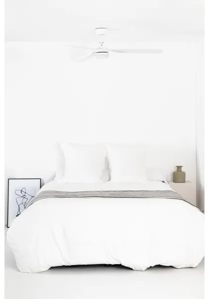 FARO 33814WT-20 - LED Dimmelhető mennyezeti ventilátor PUNT M LED/18W/230V fehér átm. 132 cm WT + távirányító