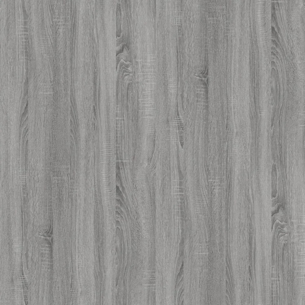 4 szintes szürke sonoma szerelt fa könyvszekrény 40x24x143 cm