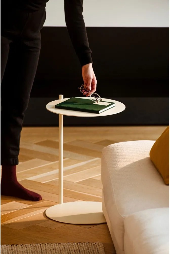 Acél kerek tárolóasztal 41x40 cm Ande – noo.ma