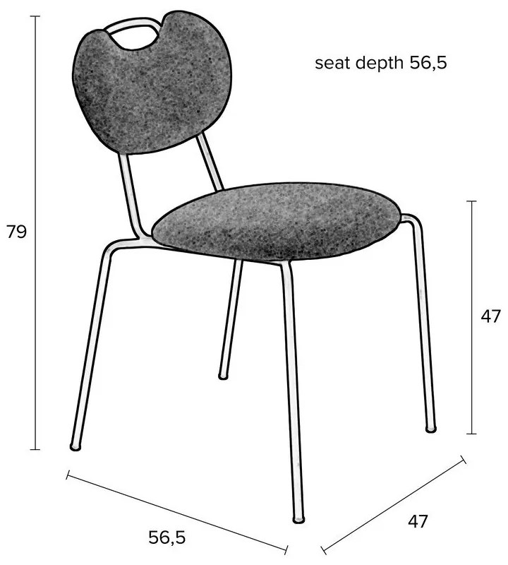 Világoszöld étkezőszék szett 2 db-os Aspen – White Label