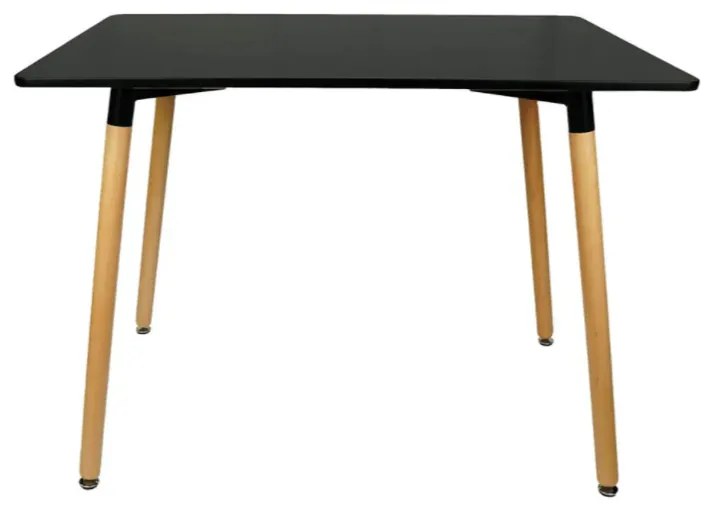 AKCIÓ Fekete étkezőasztal BERGEN 120x80 cm II. minőség