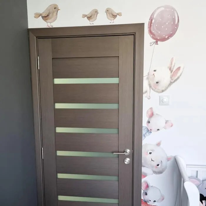 INSPIO Falmatricák - Akvarell állatok az ajtó körül